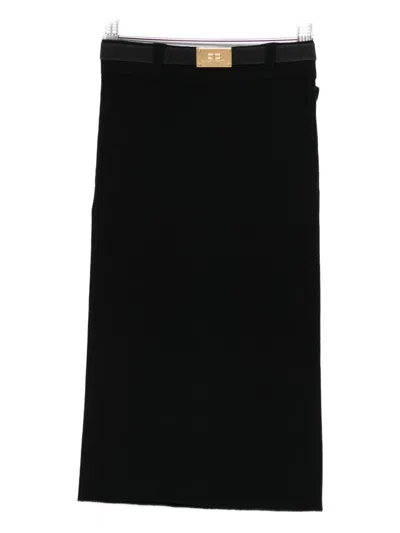 Elisabetta Franchi La Mia Bambina Kids' Logo-plaque Skirt In Black