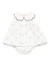 Elisabetta Franchi La Mia Bambina Bluse Mit Logo-print In Weiss