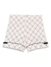 Elisabetta Franchi La Mia Bambina Logo-print Shorts In Neutrals