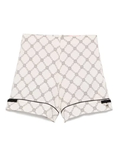 Elisabetta Franchi La Mia Bambina Kids' Logo-print Shorts In Cream