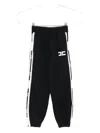 Elisabetta Franchi La Mia Bambina Logo-print Side-stripe Track Pants In Black