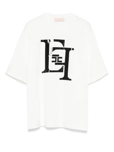 Elisabetta Franchi La Mia Bambina Kids' Logo-print T-shirt In White