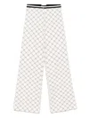 Elisabetta Franchi La Mia Bambina Logo-print Trousers In Neutrals