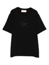 Elisabetta Franchi La Mia Bambina Logo T-shirt In Black