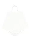 Elisabetta Franchi La Mia Bambina Long-sleeve Button Bodysuit In White
