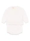 Elisabetta Franchi La Mia Bambina Merino-wool Shorts Set In White
