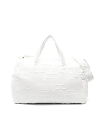Elisabetta Franchi La Mia Bambina Monogram-embossed Changing Bag In Neutrals