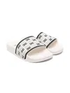 Elisabetta Franchi La Mia Bambina Monogram-pattern Flip-flops In 中性色