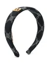 Elisabetta Franchi La Mia Bambina Monogram-pattern Headband In ブラック