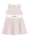 Elisabetta Franchi La Mia Bambina Monogram-print Flared Dress In Pink