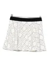 Elisabetta Franchi La Mia Bambina Monogram-print Flared Skirt In White