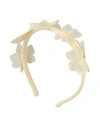 Elisabetta Franchi Babies'  La Mia Bambina Newborn Girl Hair Accessory Pastel Yellow Size - Textile Fibers In Gold