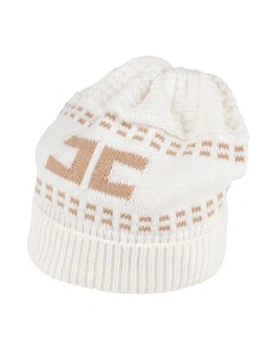 Elisabetta Franchi Babies'  La Mia Bambina Newborn Girl Hat Ivory Size 3 Cotton In Neutral
