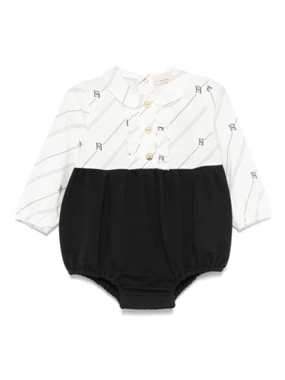 Elisabetta Franchi La Mia Bambina Babies' Panelled Body In White