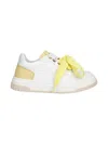 Elisabetta Franchi La Mia Bambina Panelled Lace-up Sneakers In Yellow