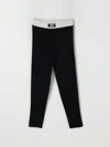 Elisabetta Franchi La Mia Bambina Contrasting-trim Leggings In Black