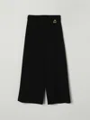 Elisabetta Franchi La Mia Bambina Logo-detail Trousers In Black