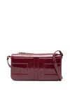 Elisabetta Franchi La Mia Bambina Patent Leather Shoulder Bag In Red