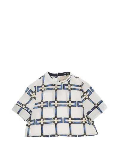 Elisabetta Franchi La Mia Bambina Kids' Patterned Blouse In Multi