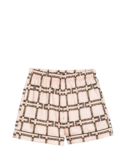 Elisabetta Franchi La Mia Bambina Patterned Shorts In Multi