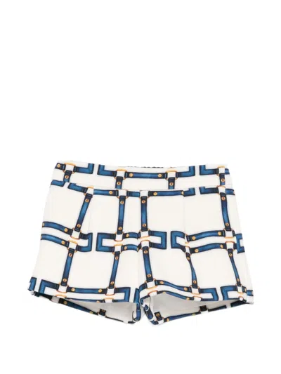 Elisabetta Franchi La Mia Bambina Babies' Patterned Shorts In White