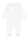 Elisabetta Franchi La Mia Bambina Peter Pan-collar Romper In White