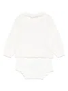 Elisabetta Franchi La Mia Bambina Pointelle Knit-detail Shorts Set In White