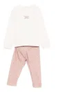 Elisabetta Franchi La Mia Bambina Printed-logo Patterned Set In Pink