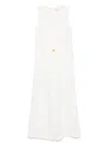 Elisabetta Franchi La Mia Bambina Rhinestone-embellished Jumpsuit In Neutrals