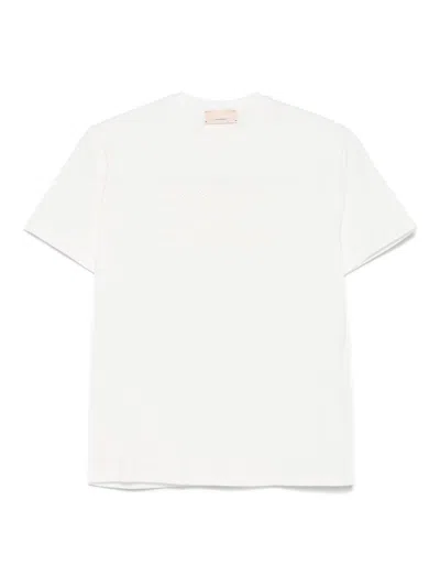 Elisabetta Franchi La Mia Bambina Kids' Rhinestone-logo T-shirt In 白色
