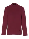 Elisabetta Franchi La Mia Bambina Ribbed-knit Sweater In Red