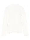 Elisabetta Franchi La Mia Bambina Ribbed-knit Sweater In White