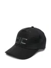 Elisabetta Franchi La Mia Bambina Rubberised Logo-print Cap In Black