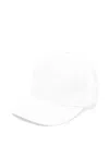Elisabetta Franchi La Mia Bambina Rubberised Logo-print Cap In White