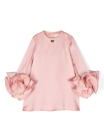 Elisabetta Franchi La Mia Bambina Kids' Ruffle-detail Dress In Pink