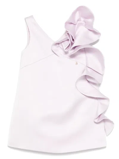 Elisabetta Franchi La Mia Bambina Kids' Ruffle-detailed Dress In Pink