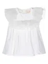Elisabetta Franchi La Mia Bambina Ruffle-trim Flared Dress In White
