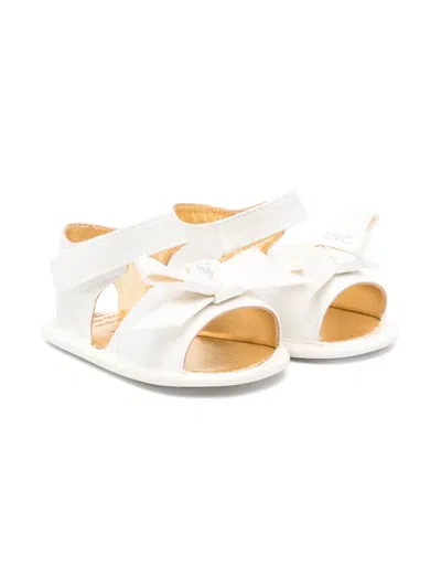 Elisabetta Franchi La Mia Bambina Satin Sandals In 中性色