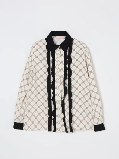 Elisabetta Franchi La Mia Bambina Kids' Bluse  Kinder Farbe Butter