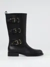 Elisabetta Franchi La Mia Bambina Buckle-detailed Boots In Schwarz