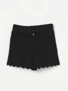 Elisabetta Franchi La Mia Bambina Logo-jacquard Shorts In Black