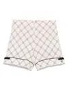 Elisabetta Franchi La Mia Bambina Logo-print Shorts In Cream