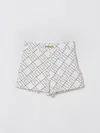 Elisabetta Franchi La Mia Bambina Shorts  Kids Color White In Animal Print