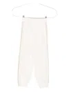 Elisabetta Franchi La Mia Bambina Side-stripe Track Pants In White