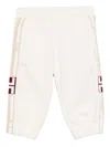 Elisabetta Franchi La Mia Bambina Side-stripe Track Pants In White