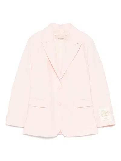 Elisabetta Franchi La Mia Bambina Single-breasted Blazer In 粉色
