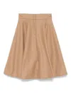 Elisabetta Franchi La Mia Bambina A-line Skirt In Beige
