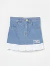 Elisabetta Franchi La Mia Bambina Skirt  Kids Color Denim In Denim