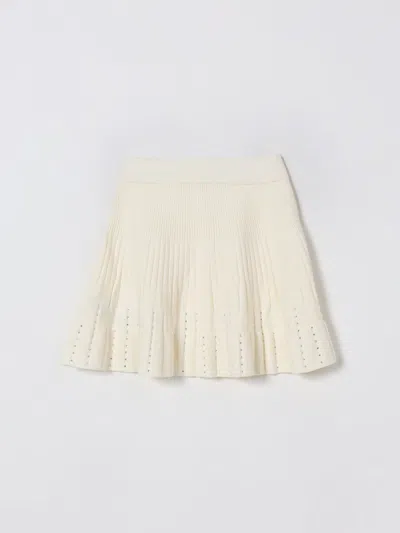 Elisabetta Franchi La Mia Bambina Skirt  Kids Color Milk In Neutral