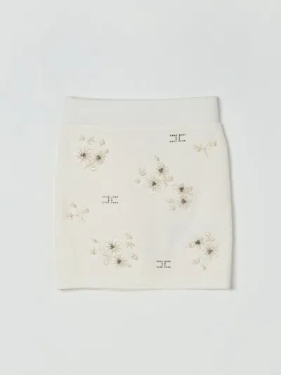 Elisabetta Franchi La Mia Bambina Skirt  Kids Color Yellow Cream